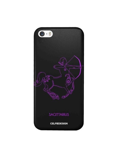 

CelfieDesign Black & Purple Sagittarius iphone SE Back Case