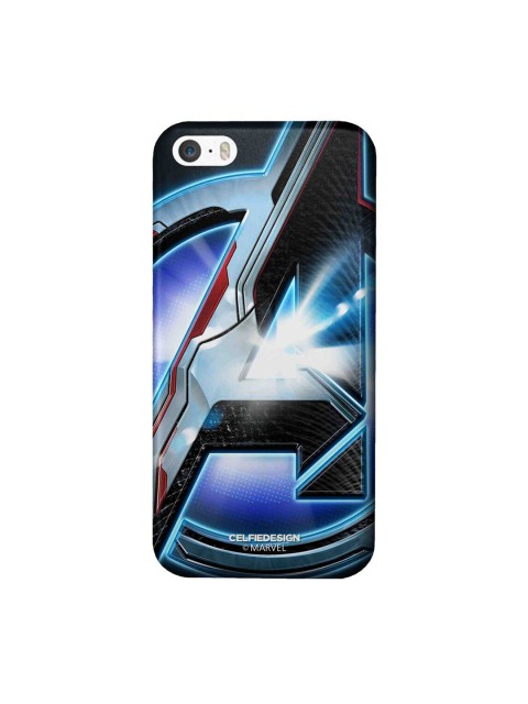 

CelfieDesign Black & Blue Endgame Logo Plastic iPhone SE Slim Back Case