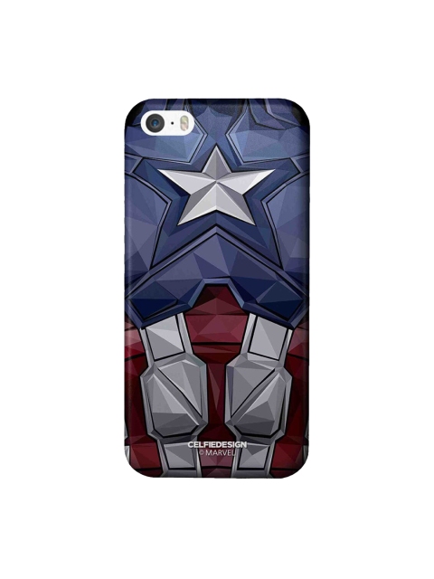 

CelfieDesign Blue & Red Captain America Vintage Suit iPhone SE Slim Back Case