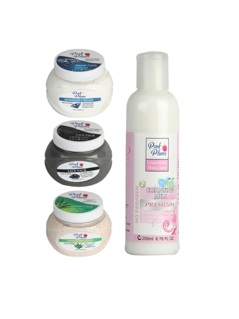 

Pink Plums Paraben Free Aloevera Charcoal Gold Face & Body Massage Creams, Multi