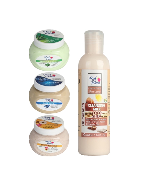 

Pink Plums Paraben Free Aloevera Charcoal Gold Face & Body Massage Creams, Multi
