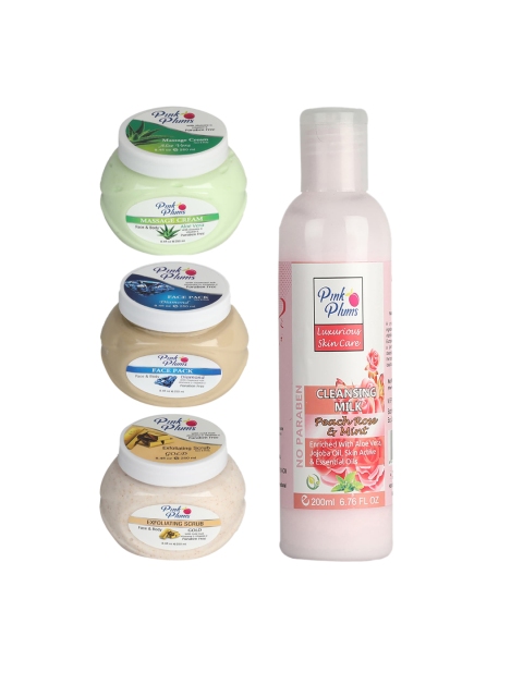 

Pink Plums Paraben Free Aloevera Charcoal Gold Face & Body Massage Creams, Multi