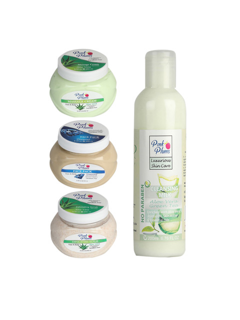 

Pink Plums Paraben Free Aloevera Charcoal Gold Face & Body Massage Creams, Multi