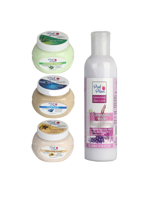 

Pink Plums Paraben Free Aloevera Charcoal Gold Face & Body Massage Creams, Multi