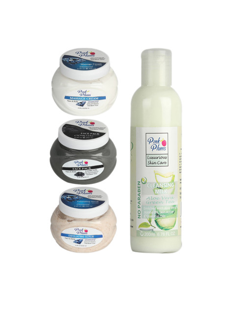 

Pink Plums Paraben Free Aloevera Charcoal Gold Face & Body Massage Creams, Multi