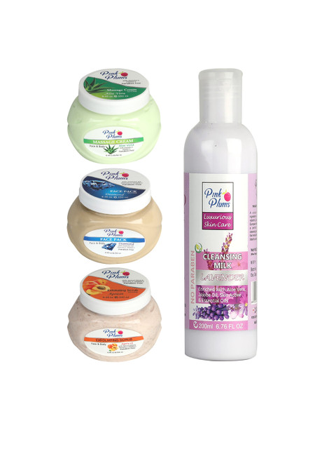 

Pink Plums Paraben Free Aloevera Charcoal Gold Face & Body Massage Creams, Multi