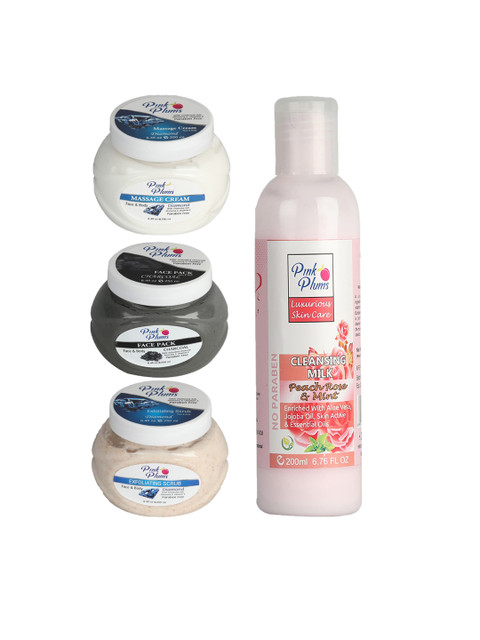 

Pink Plums Paraben Free Aloevera Charcoal Gold Face & Body Massage Creams, Multi