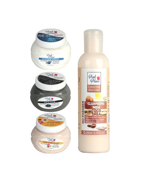 

Pink Plums Paraben Free Aloevera Charcoal Gold Face & Body Massage Creams, Multi
