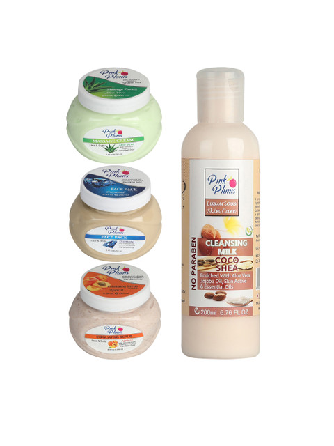 

Pink Plums Paraben Free Aloevera Charcoal Gold Face & Body Massage Creams, Multi