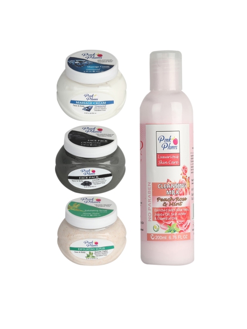 

Pink Plums Paraben Free Aloevera Charcoal Gold Face & Body Massage Creams, Multi
