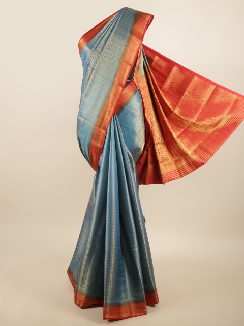 

Pothys Blue & Red Ethnic Motifs Zari Art Silk Saree