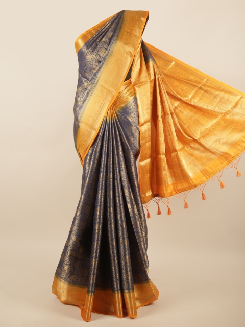 

Pothys Blue & Orange Woven Design Zari Art Silk Saree