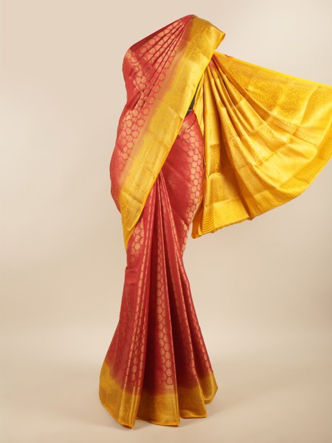 

Pothys Red & Yellow Woven Design Zari Art Silk Saree