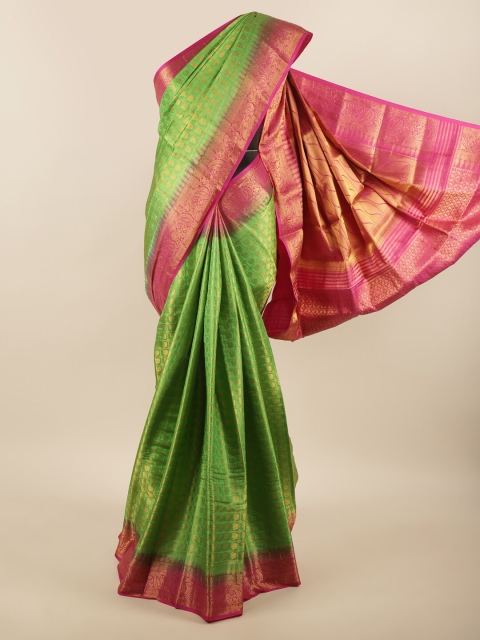 

Pothys Green & Magenta Woven Design Art Silk Saree