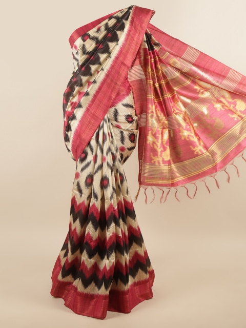 

Pothys Multicoloured Ethnic Motifs Zari Art Silk Saree, Multi