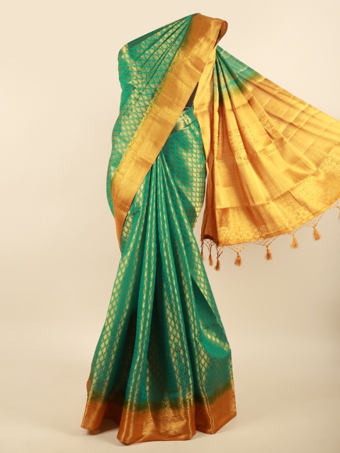 

Pothys Green & Yellow Woven Design Art Silk Saree