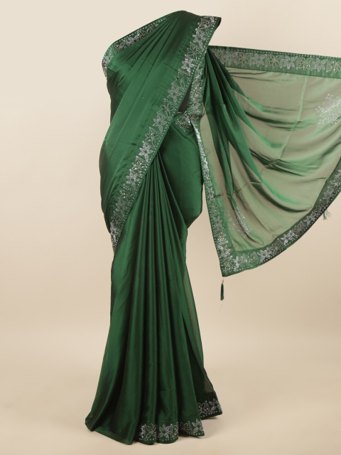 

Pothys Green Beads and Stones Saree