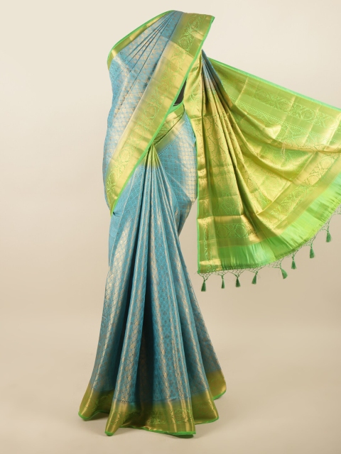 

Pothys Blue & Green Woven Design Zari Art Silk Saree