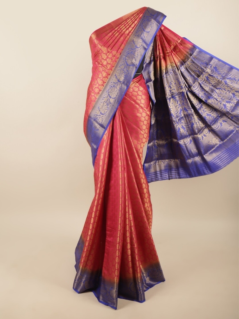 

Pothys Pink & Purple Ethnic Motifs Zari Art Silk Saree