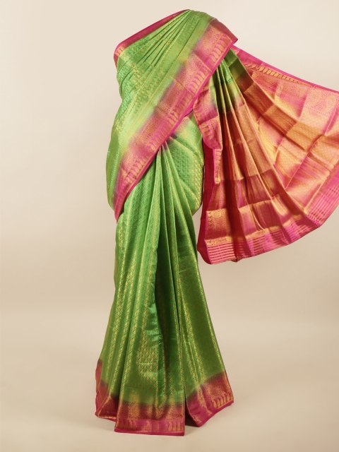 

Pothys Green & Magenta Woven Design Zari Art Silk Saree