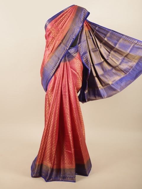 

Pothys Pink & Purple Ethnic Motifs Zari Art Silk Saree