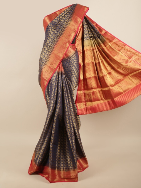 

Pothys Blue & Pink Woven Design Art Silk Saree