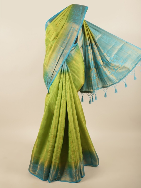 

Pothys Green & Blue Woven Design Art Silk Saree
