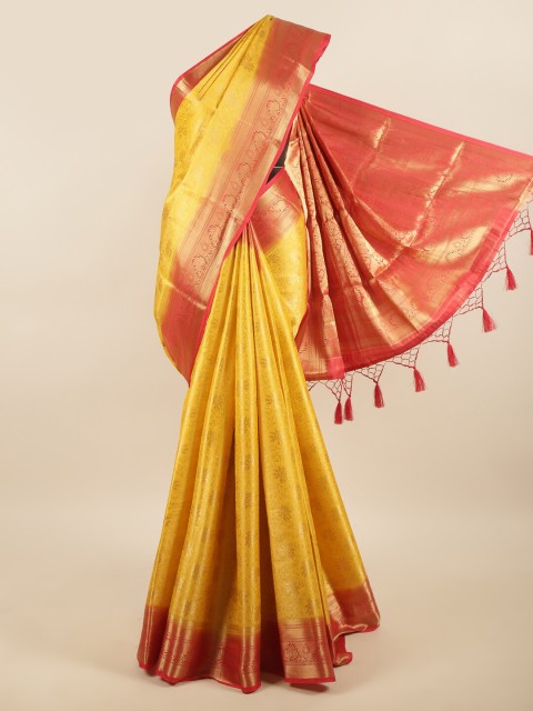 

Pothys Yellow & Red Woven Design Art Silk Saree