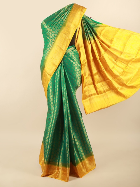 

Pothys Green & Yellow Woven Design Art Silk Saree