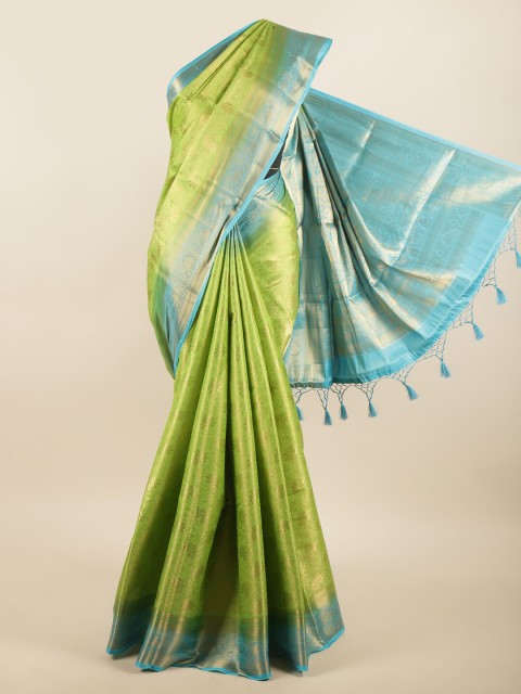 

Pothys Green & Blue Woven Design Zari Art Silk Saree