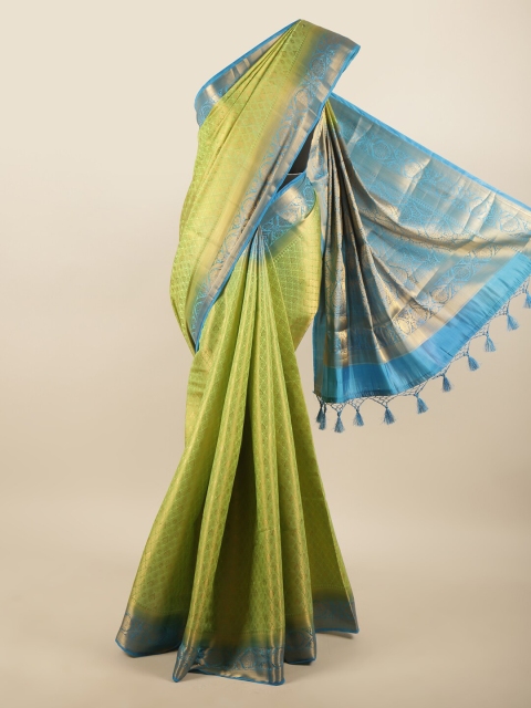 

Pothys Green & Blue Woven Design Zari Art Silk Saree