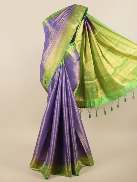 

Pothys Blue & Green Ethnic Motifs Zari Art Silk Saree