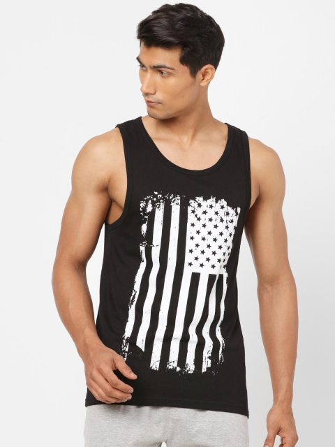 

Ajile by Pantaloons Men Black & White Printed Innerwear Vest