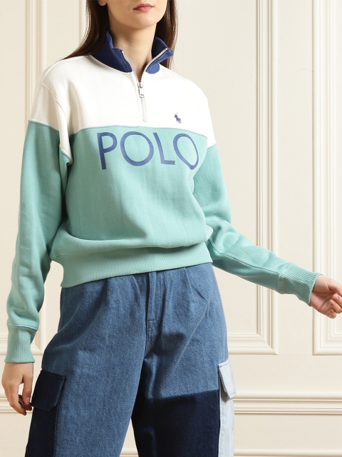 

Polo Ralph Lauren Women White Printed Cotton Sweatshirt