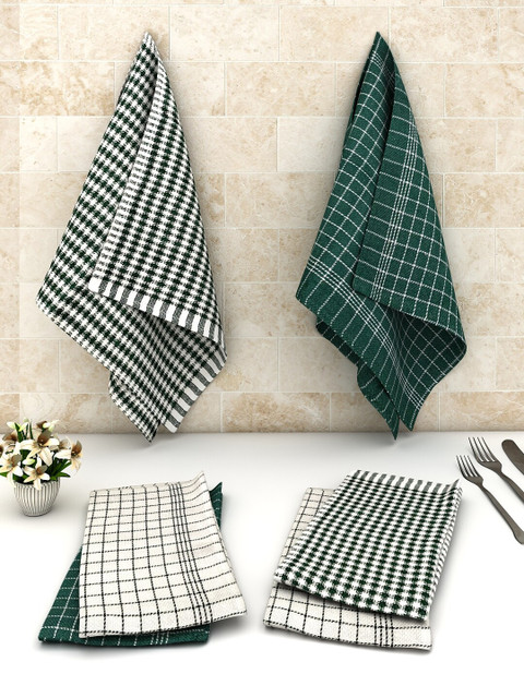 

Athom Trendz Multi-Coloured Pack of 6 Checked Kitchen Linen Set