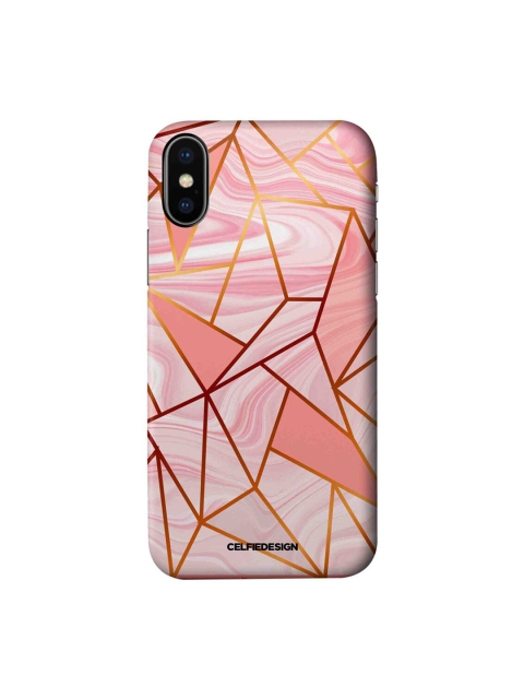 

CelfieDesign Pink & Peach Printed Plastic iPhone X Slim Back Case