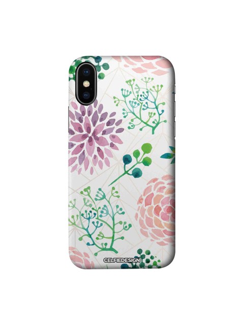 

CelfieDesign White & Pink Ferns and Flowers iPhoneX Slim Back Case