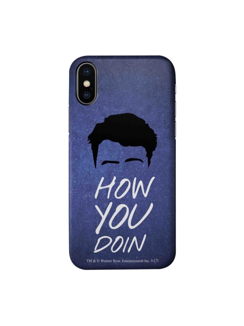 

CelfieDesign Navy Blue & Black Friends How You Doin iPhone X Slim Back Case