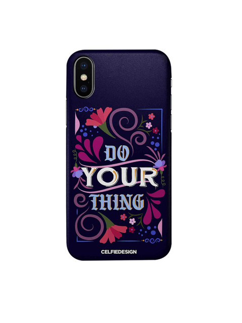 

CelfieDesign Black & Pink Do Your Thing Plastic iPhone X Slim Back Case