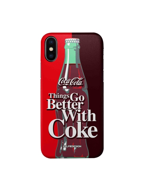 

CelfieDesign Red & Black Go With Coke Plastic iPhone X Slim Back Case