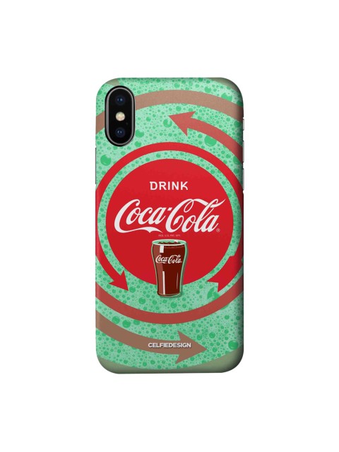 

CelfieDesign Green & Red Around the Coke iPhone X Slim Back Case