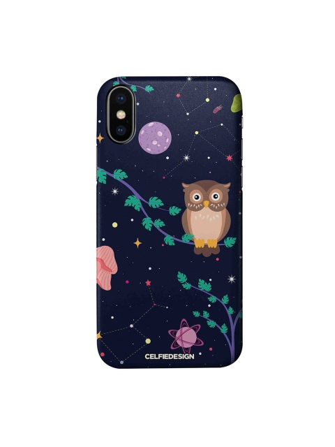 

CelfieDesign Blue & Green Space Owl Printed iPhone X Slim Back Case