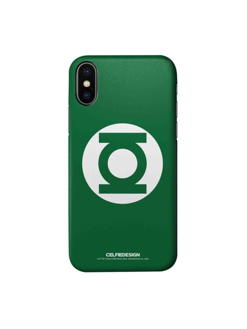 

CelfieDesign Green & White Printed Plastic iPhone X Slim Back Case