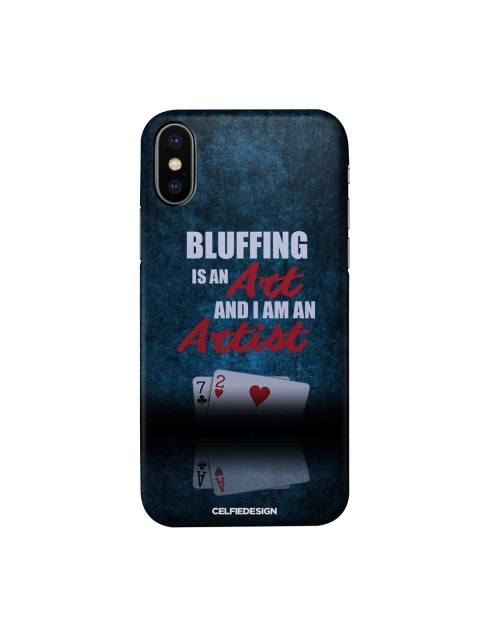 

CelfieDesign Blue & red Art of Bluffing iPhone X Slim Back Case