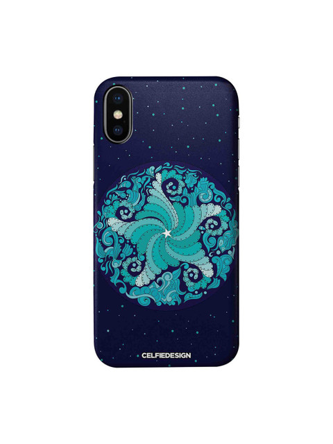 

CelfieDesign Blue Starfish Mandala Printed Plastic iPhone X Slim Back Case