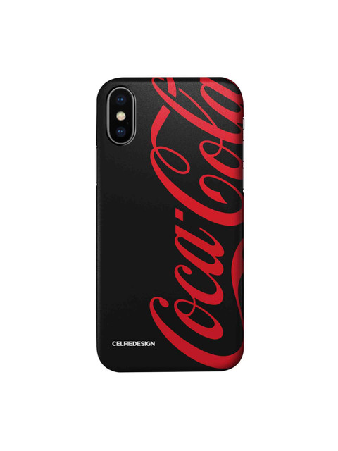 

CelfieDesign Black & Red Printed Plastic iPhone X Slim Back Case