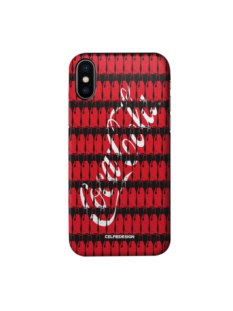 

CelfieDesign Red & Black Typography iPhone X Slim Back Case