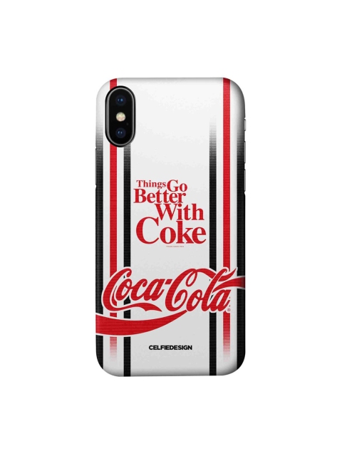 

CelfieDesign White & Red iPhone X Slim Back Case