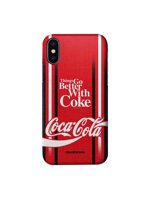 

CelfieDesign Red & Black Better With Coke iPhone X Slim Back Case