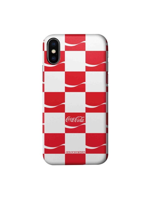 

CelfieDesign Red & White Dynamic Ribbon iPhone X Back Case